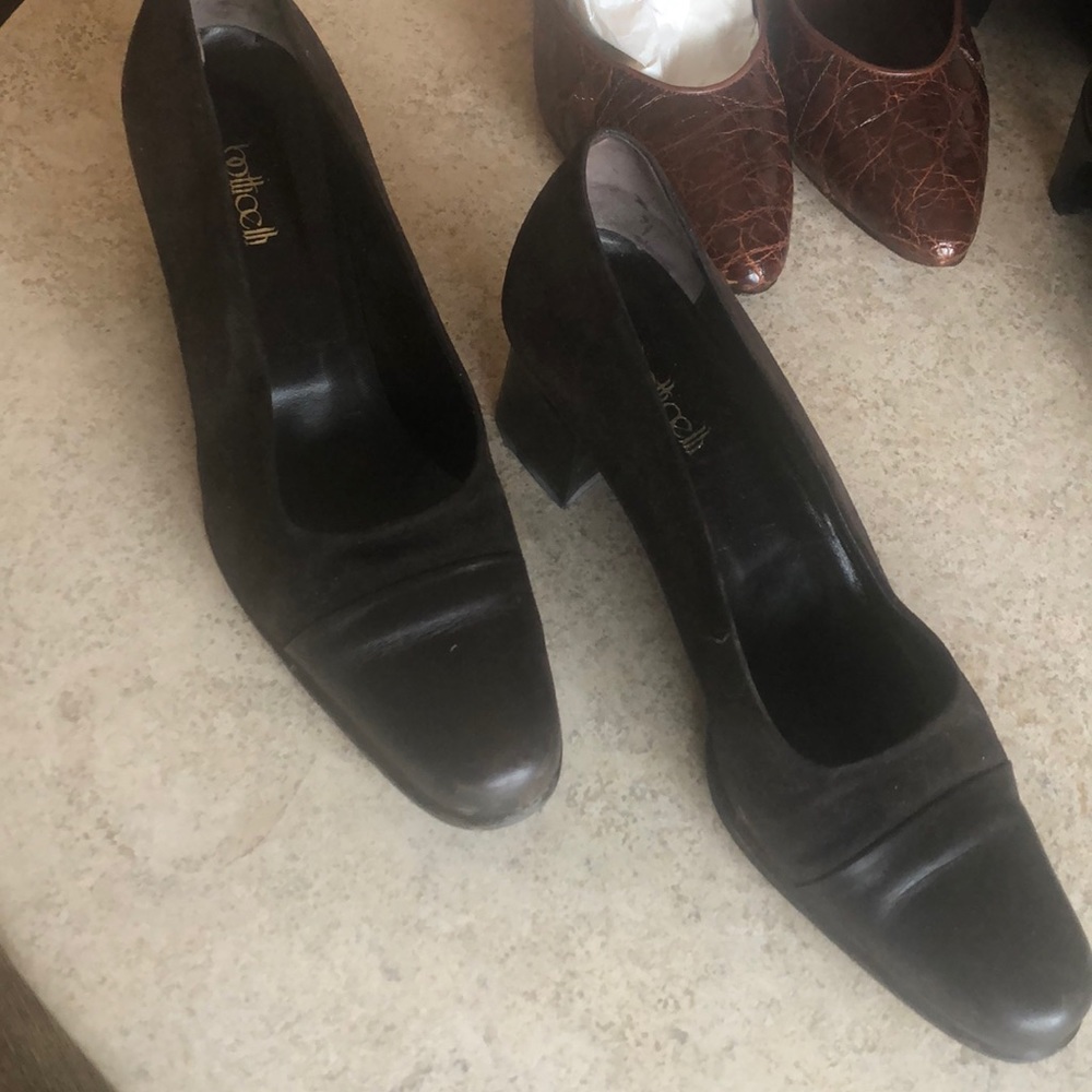 Brown suede heels Botticelli